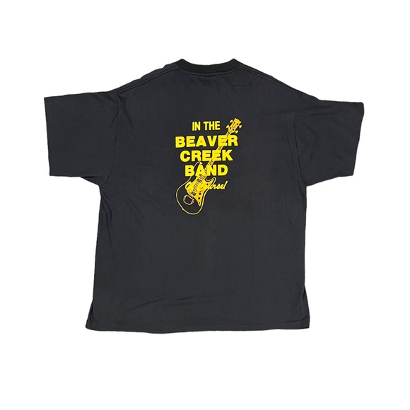 True Vintage Mens where is your favorite beaver t shirt black 1990s XXL - Picture 4 of 4